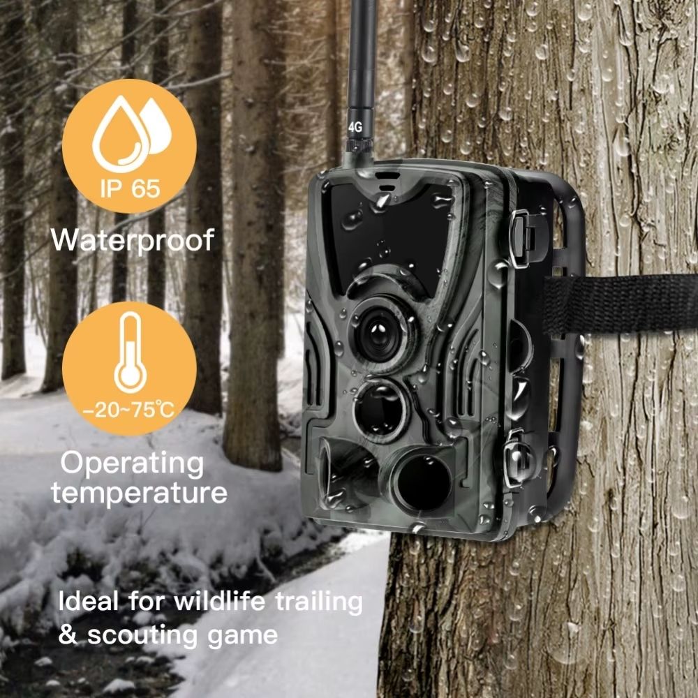 NaturaScope GuardianCam 4G – Caméra de chasse 4G & piège photo HD 30MP avec vision en direct, détection thermique et étanchéité IP66