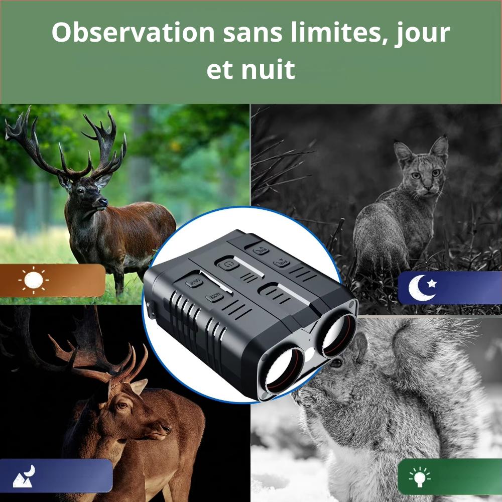 Noctura X10 – Jumelles à vision nocturne HD longue portée pour observation dans l’obscurité totale