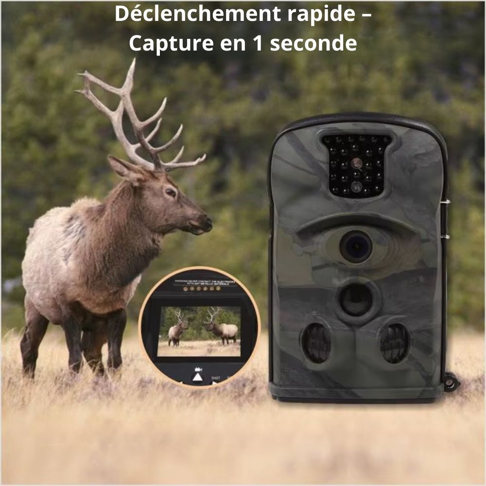 NaturaScope EcoTrailView – Caméra de chasse HD 1080P & piège photo grand angle IP66