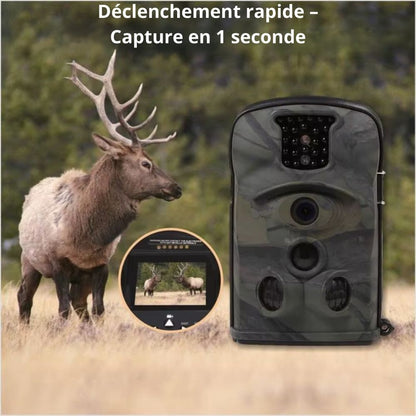 NaturaScope EcoTrailView – Caméra de chasse HD 1080P & piège photo grand angle IP66