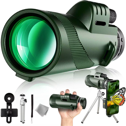 Aigle Nomade 80×100 – Longue-vue monoculaire HD pour observation à longue distance et usage nomade