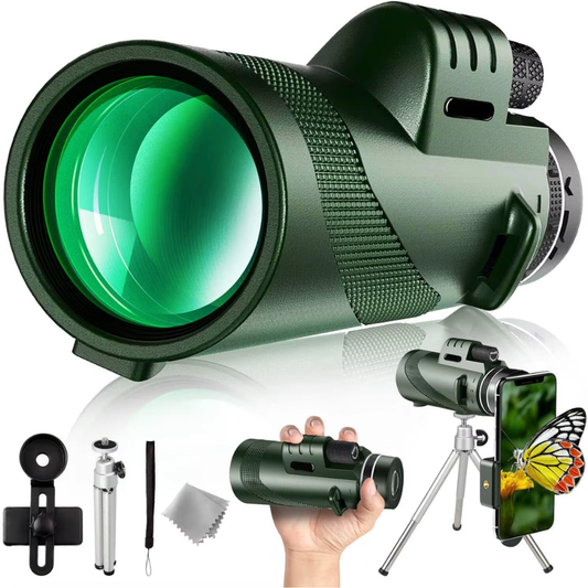 Aigle Nomade 80×100 – Longue-vue monoculaire HD pour observation à longue distance et usage nomade