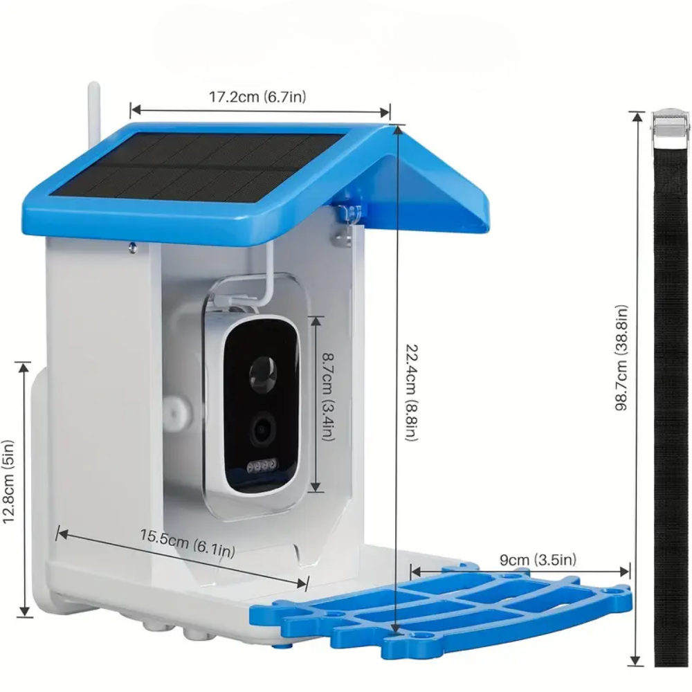 NaturaScope BirdNest™ – Mangeoire connectée avec caméra IA, vision nocturne et détection d’oiseaux en temps réel