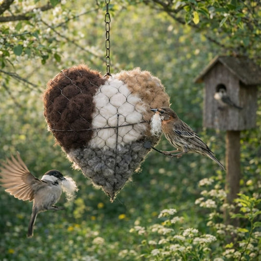 Kit de fibres naturelles de nidification — Cœur suspendu