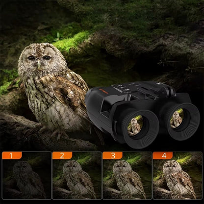NIGHTWOLF VISION™ – Jumelles, lunettes et caméra à vision nocturne avec fixation tête et portée 300 m dans l’obscurité totale