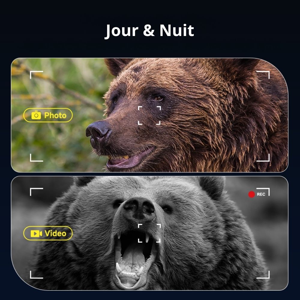 NightHunter Ultra 4K – Jumelles, lunettes et caméra à vision nocturne infrarouge pour observer la faune dans le noir total
