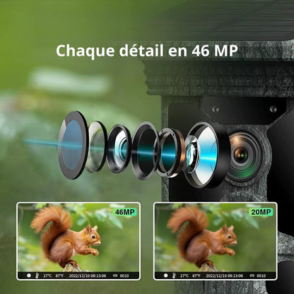 NaturaScope Solar Tracker – Caméra de chasse solaire 50MP 4K & piège photo avec vision nocturne et détection rapide