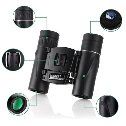 EAGLEWING™ – Jumelles compactes puissantes longue portée 10x pour enfants et adultes débutants, faciles à utiliser en pleine nature