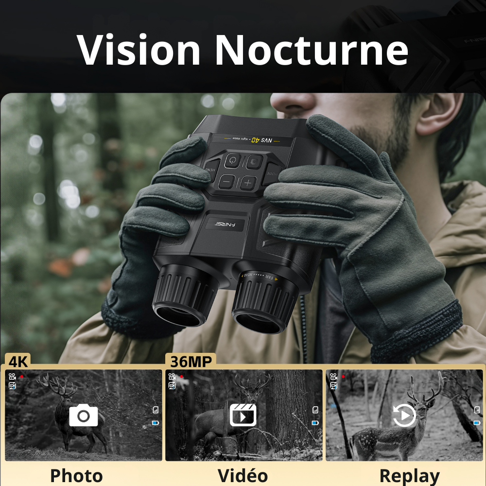 NightVision XPRO 4K – Jumelles, lunettes et caméra à vision nocturne 4K pour capturer chaque détail dans l’obscurité totale