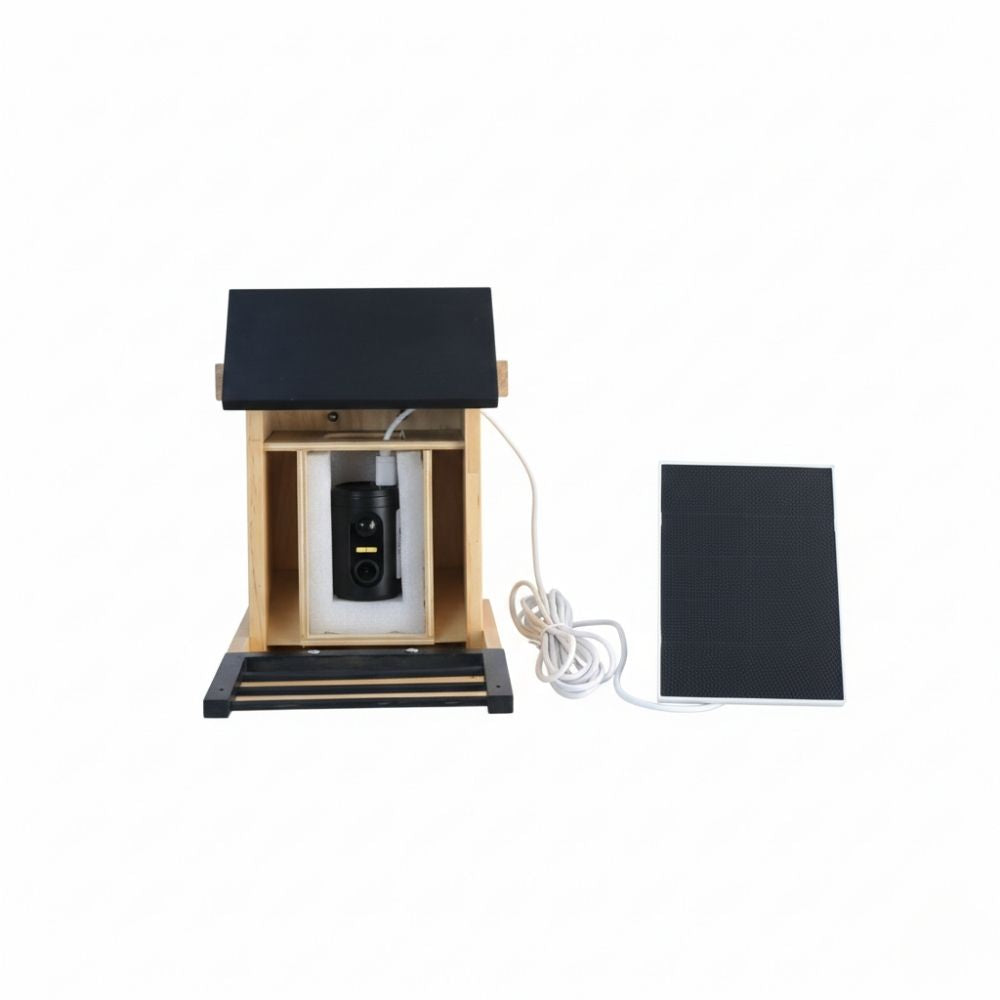 NaturaScope SafeBird Protect | Mangeoire pour petit oiseaux Solaire avec Alarme Sonore