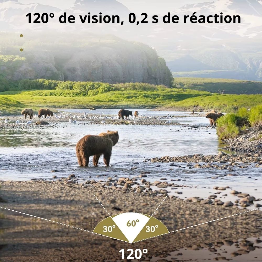 NaturaScope Solar Tracker – Caméra de chasse solaire 50MP 4K & piège photo avec vision nocturne et détection rapide
