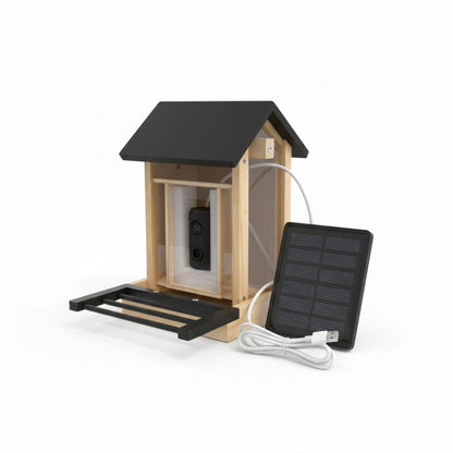 NaturaScope SafeBird Protect | Mangeoire pour petit oiseaux Solaire avec Alarme Sonore