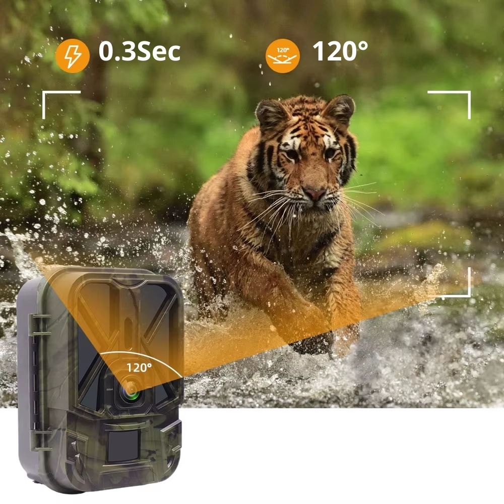NaturaScope Tracker 4K – Caméra de chasse & piège photo WiFi rechargeable avec vision nocturne infrarouge et détection PIR 120°