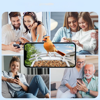 NaturaScope BirdNest™ – Mangeoire connectée avec caméra IA, vision nocturne et détection d’oiseaux en temps réel