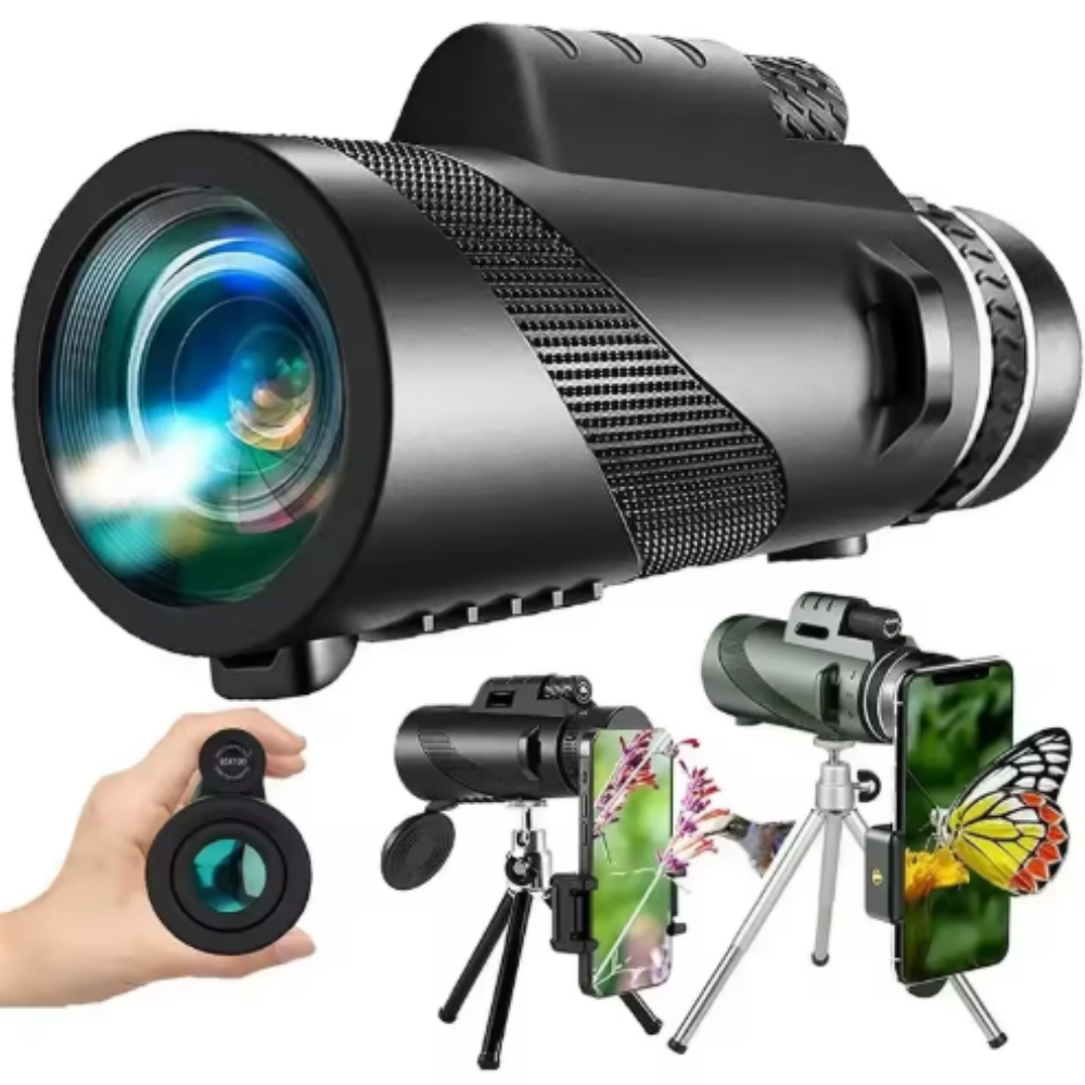 Aigle Nomade 80×100 – Longue-vue monoculaire HD pour observation à longue distance et usage nomade
