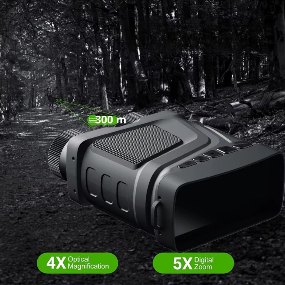 NoctuX 300 – Jumelles, lunettes et caméra vision nocturne HD pour percer l’obscurité à 300 mètres