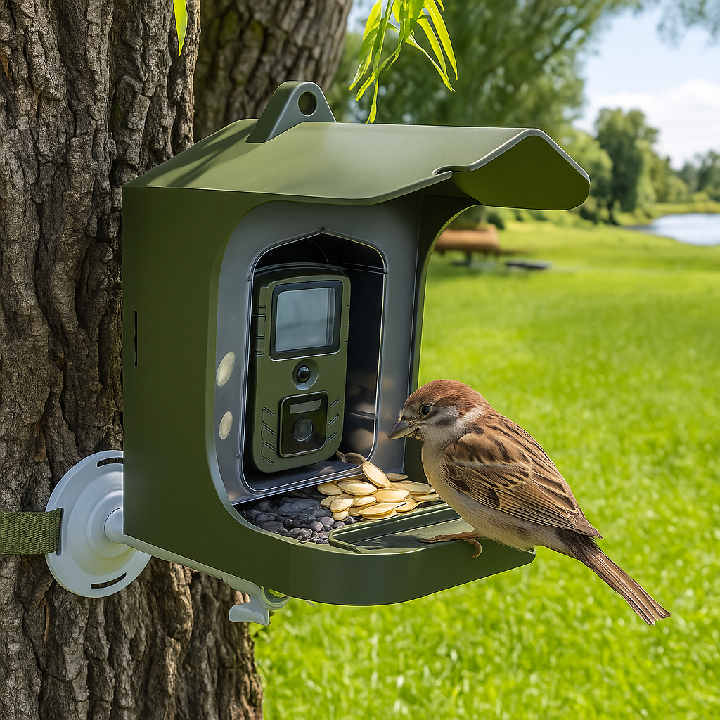 NaturaScope WildNest – Mangeoire avec caméra autonome et détection instantanée des oiseaux
