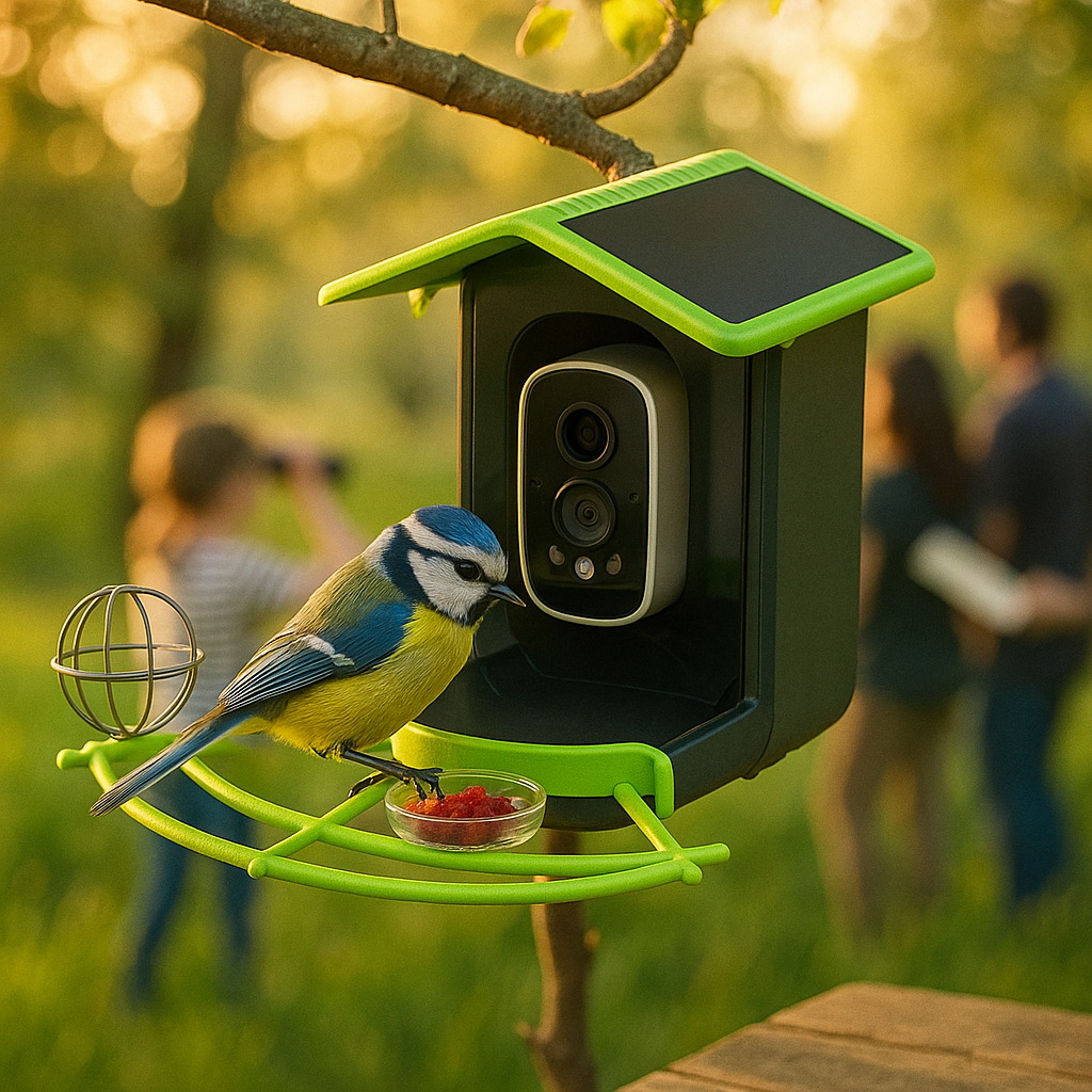 NaturaScope VisionAir – Mangeoire connectée HD avec caméra et reconnaissance intelligente des oiseaux