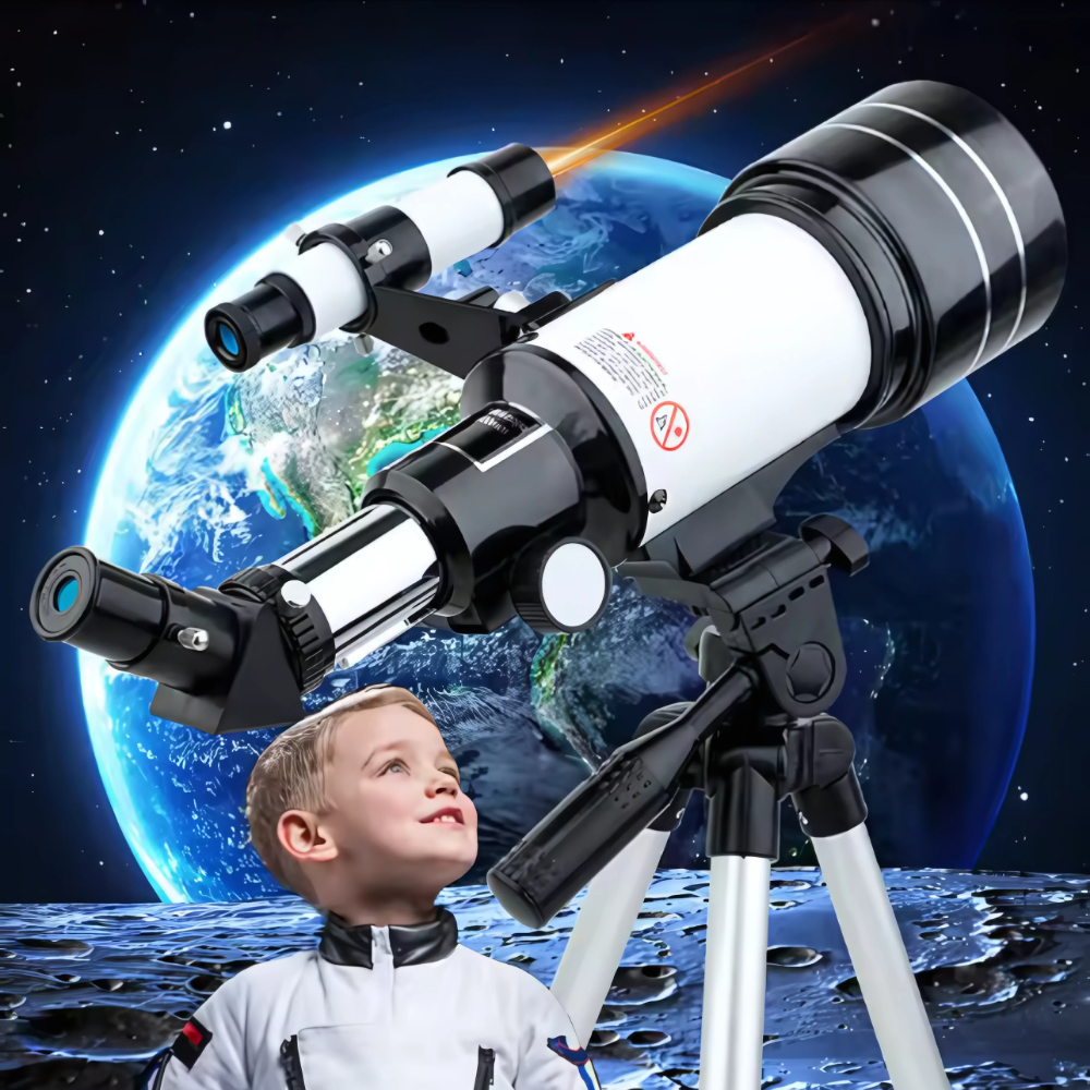 Astrolia 70 – Télescope éducatif 70mm avec trépied stable et adaptateur smartphone