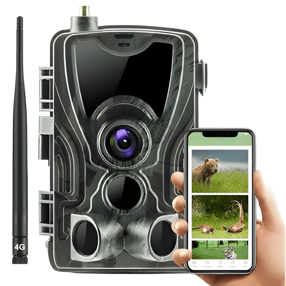 NaturaScope GuardianCam 4G – Caméra de chasse 4G & piège photo HD 30MP avec vision en direct, détection thermique et étanchéité IP66