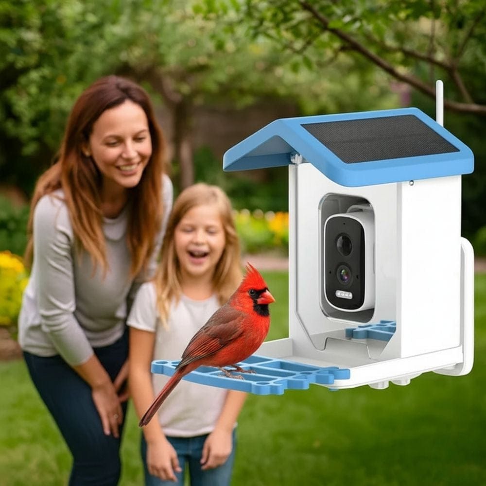 NaturaScope BirdNest – Mangeoire connectée avec caméra IA, vision nocturne et détection d’oiseaux en temps réel