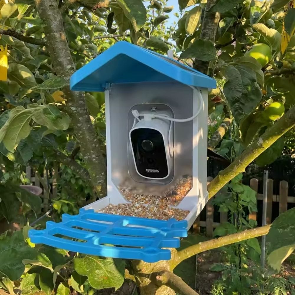 NaturaScope BirdNest – Mangeoire connectée avec caméra IA, vision nocturne et détection d’oiseaux en temps réel